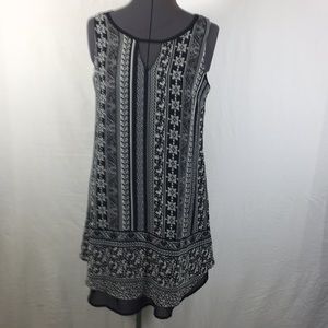 Xhilaration Dress Women Size Medium Black & White Fully Lined